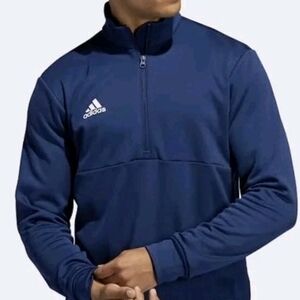 Adidas Navy Blue Quarter-Zip Pullover